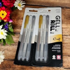 NWT Gelly Roll Retractable Gel Pen Set, Craft 08 3-Pack×2